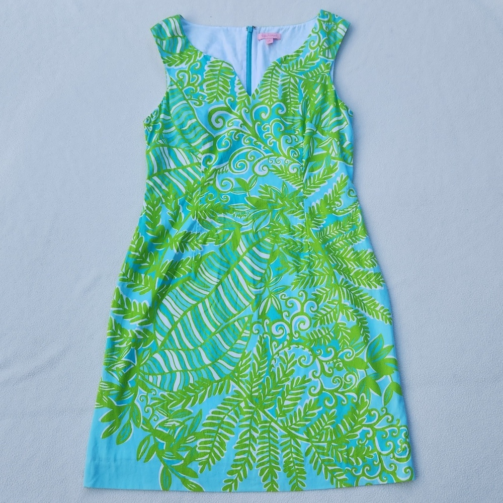 Lilly Pulitzer Tropical Print Shift Dress Sz 10